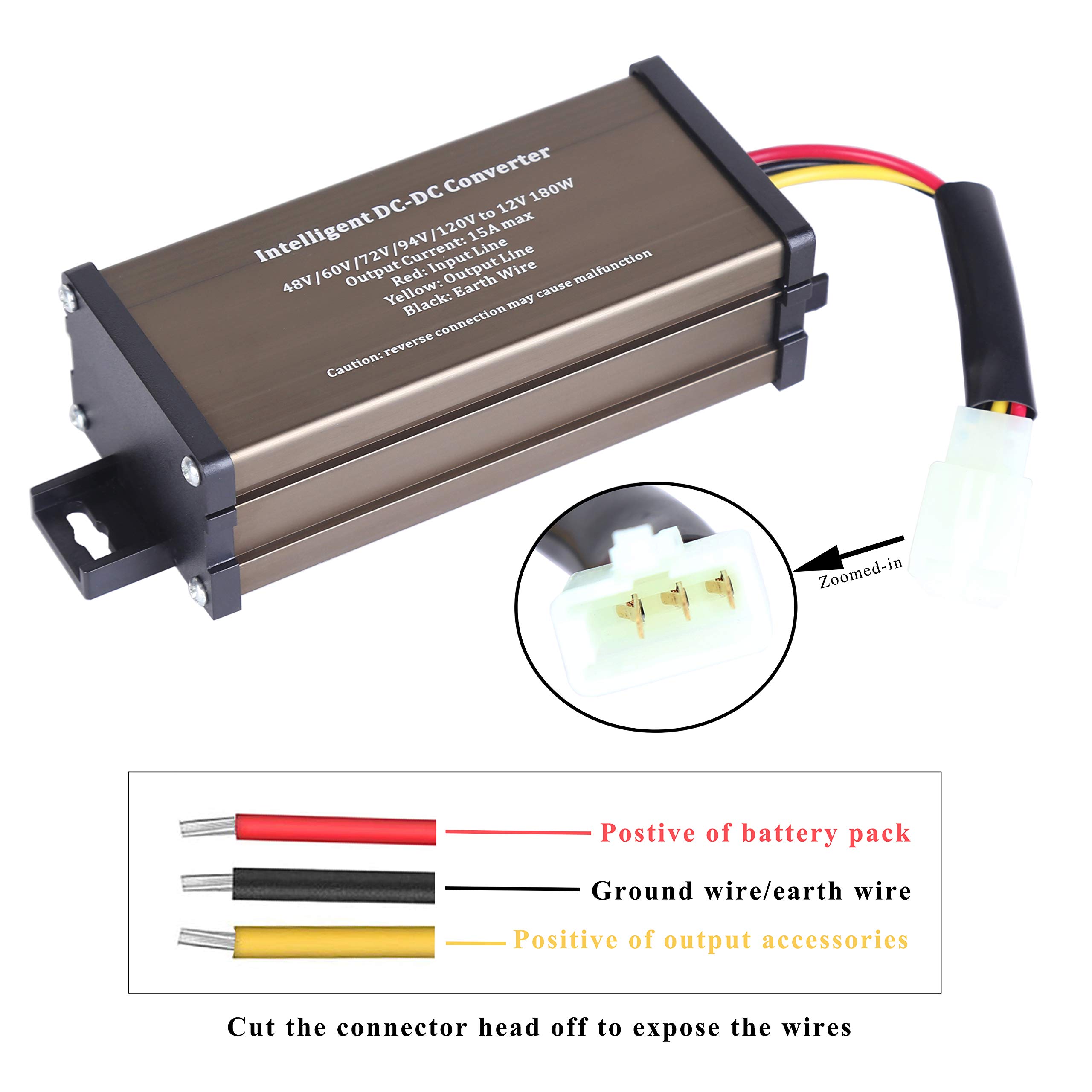 Pro Chaser DC-DC 120V 108V 96V 84V 72V 60V 48V Volt Voltage to 12V